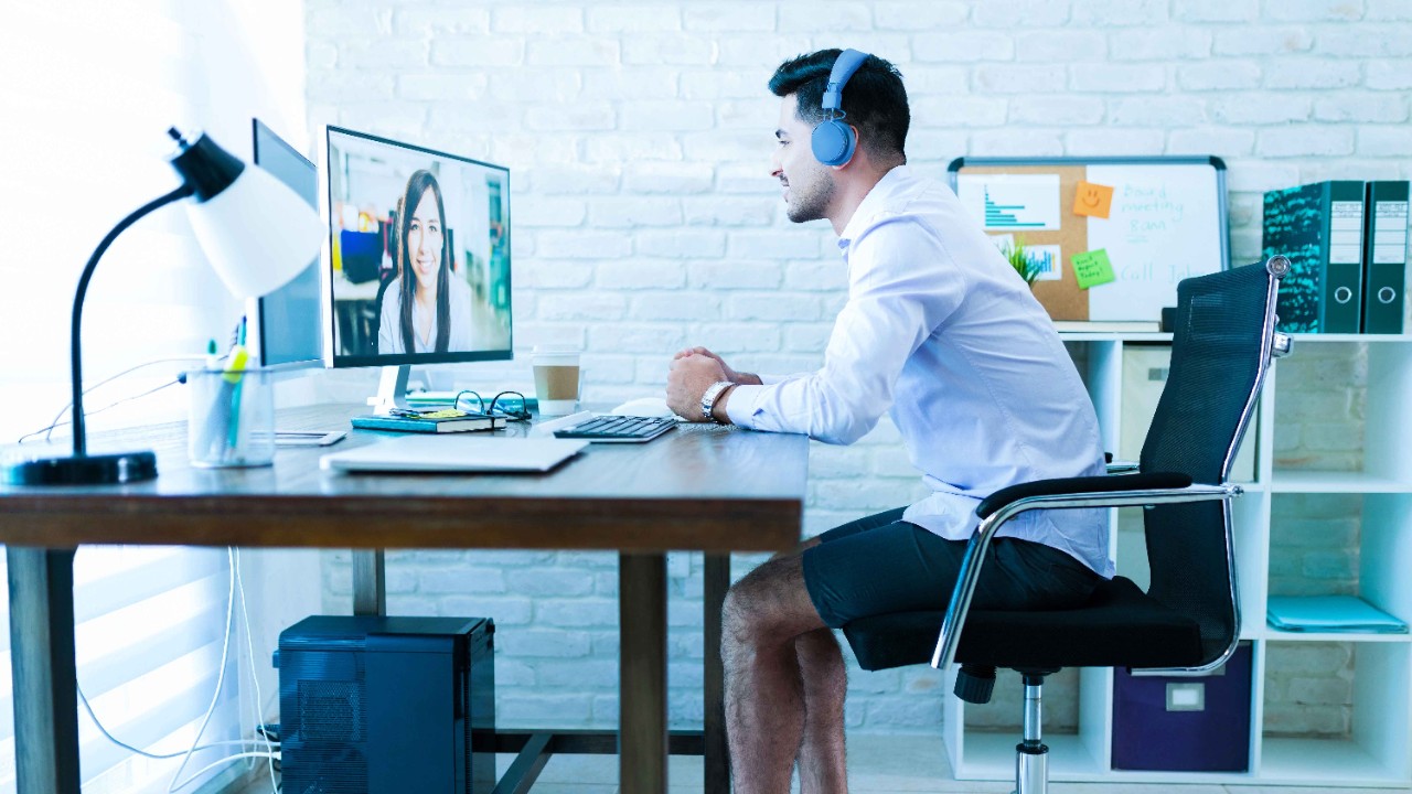 man working on computer